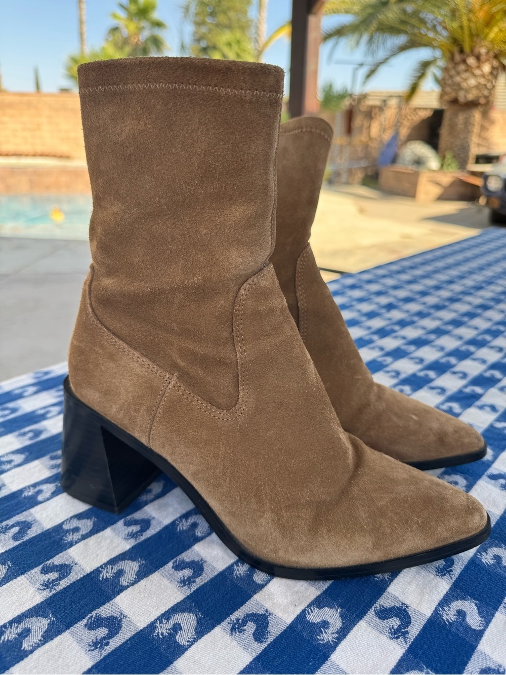 Zara Brown Ankle Booties 6.5